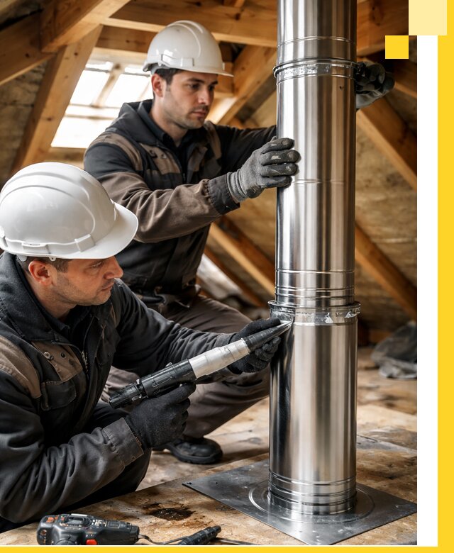 Монтаж дымоходов для каминов в Ногинске с гарантией качества