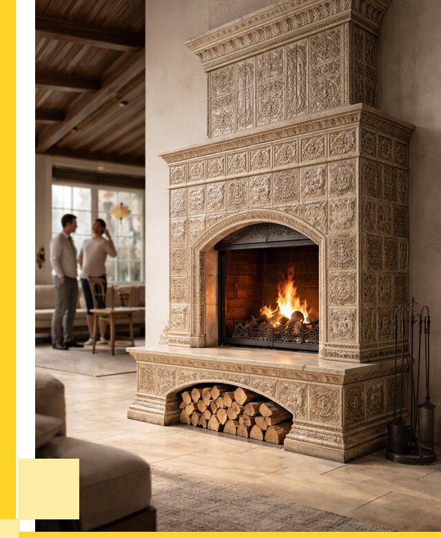 Купить изразцовый камин в Ногинске от 253275 р. | ЭриданНгн