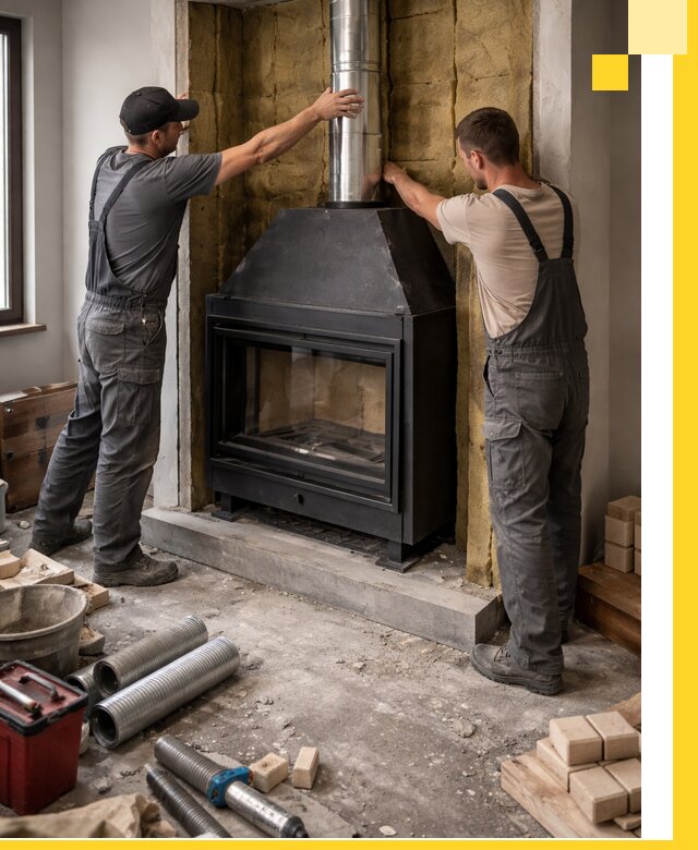 Изготовление и монтаж закрытых каминов в Ногинске под ключ