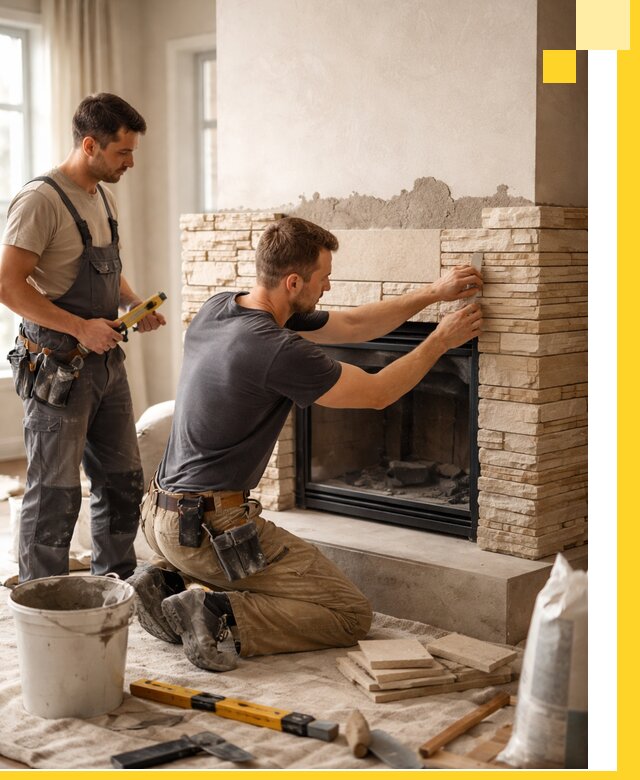 Установка и монтаж каминов для загородного дома в Ногинске