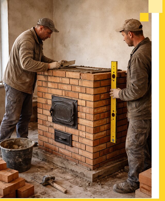 Отопительные печи под ключ в Ногинске, установка и сборка