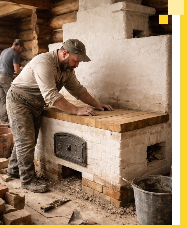 Проектирование и установка русской печи с лежанкой в Ногинске