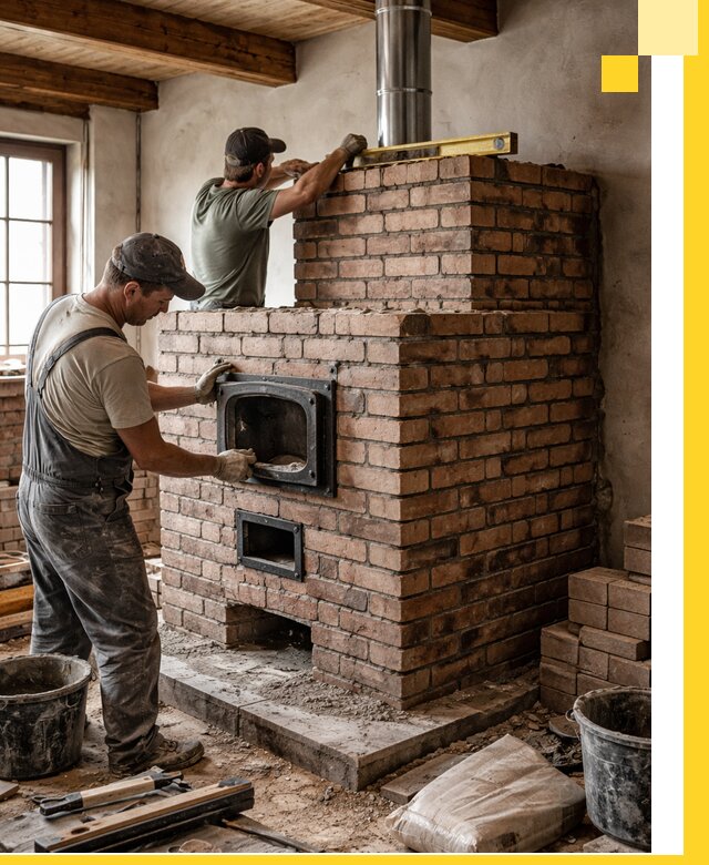 Печи для загородного дома под ключ в Ногинске — монтаж и сервис