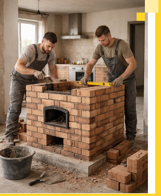 Установка и монтаж печей в частном доме в Ногинске под ключ