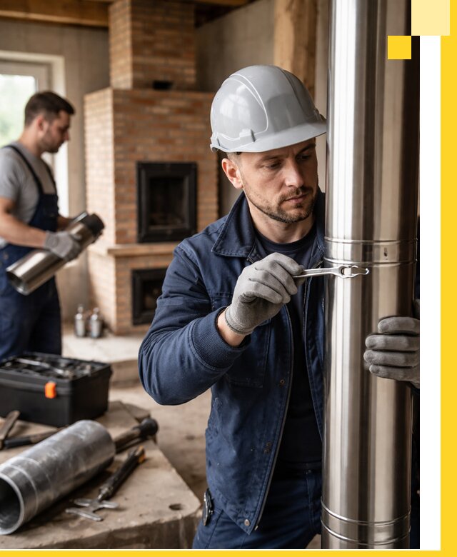 Профессиональный монтаж дымоходов для печей в Ногинске