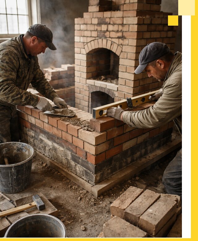 Изготовление и монтаж печей и каминов из кирпича в Ногинске