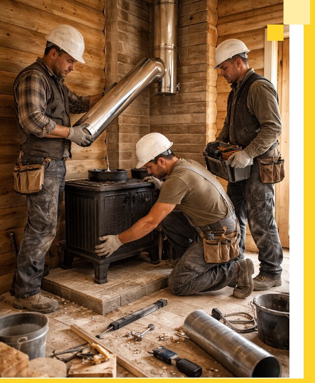 Профессиональный монтаж банных печей и дымоходов в Ногинске