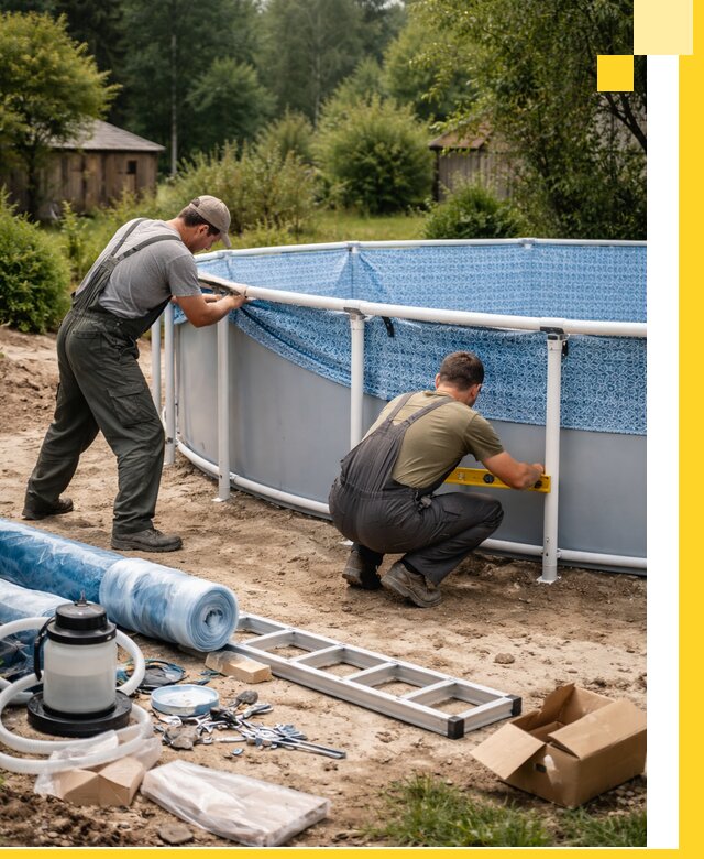 Установка и монтаж каркасных бассейнов в Ногинске под ключ