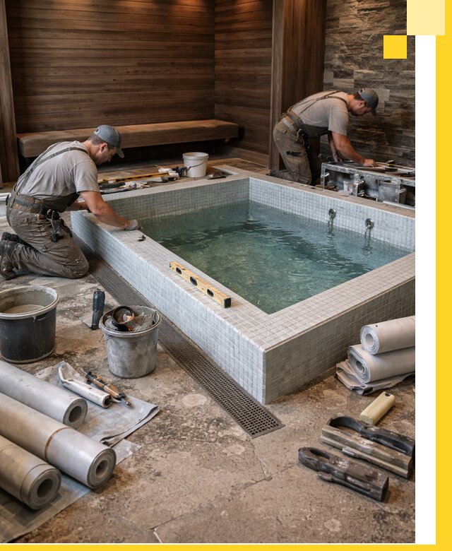 Установка и строительство бассейнов для сауны в Ногинске