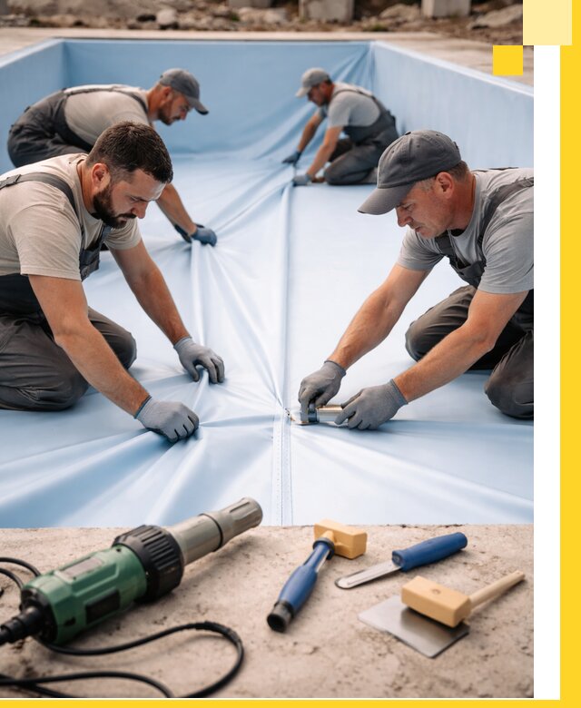 ПВХ пленка для бассейнов с монтажом и гарантией в Ногинске