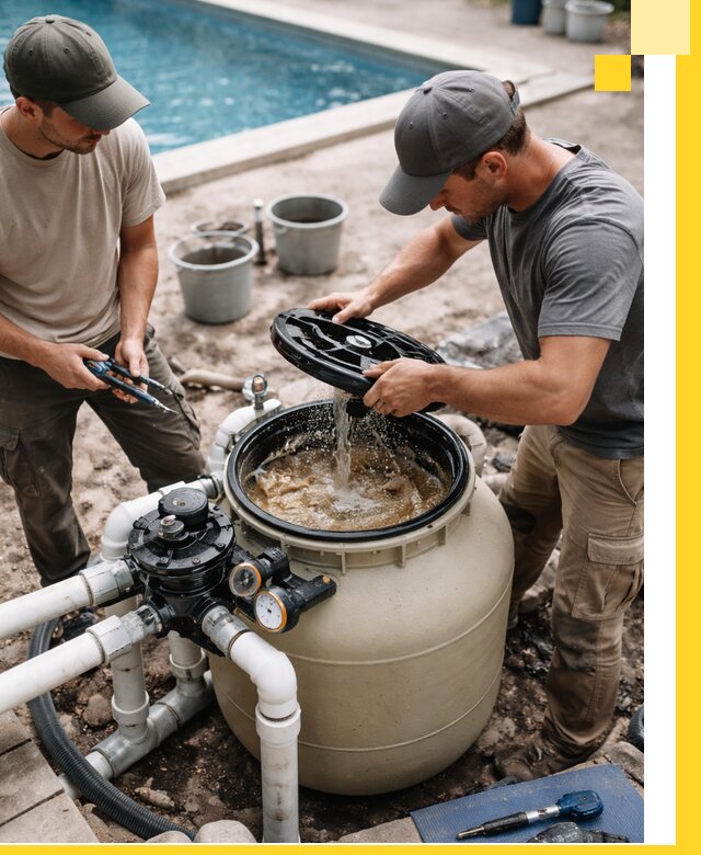 Установка и обслуживание песочных фильтров для бассейнов в Ногинске