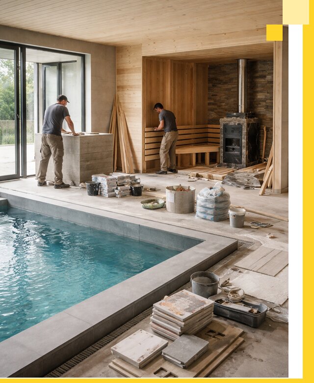 Проектирование и строительство бань с бассейном в Ногинске