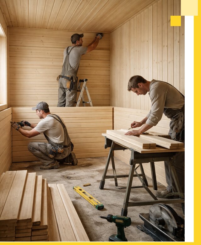 Обшивка саун в Ногинске из натуральной древесины под ключ