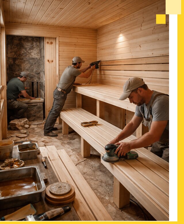 Профессиональная отделка бань в Ногинске под ключ, с гарантией