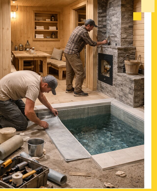 Строительство бань с комнатой отдыха под ключ в Ногинске