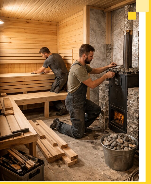 Дизайн и строительство интерьеров бань под ключ в Ногинске