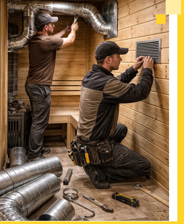 Проектирование и монтаж вентиляции бани в Ногинске под ключ