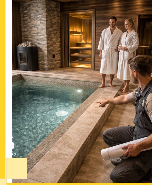 Проект бани с бассейном под ключ в Ногинске от 65852 р. | ЭриданНгн