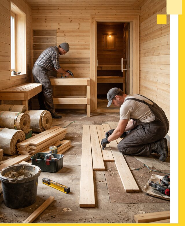 Индивидуальный проект бани с комнатой отдыха под ключ в Ногинске