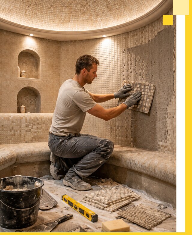 Устройство и монтаж домашнего хамама под ключ в Ногинске