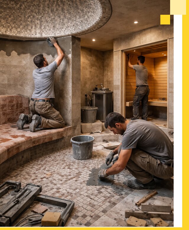 Проект и строительство хамама бани и сауны под ключ в Ногинске