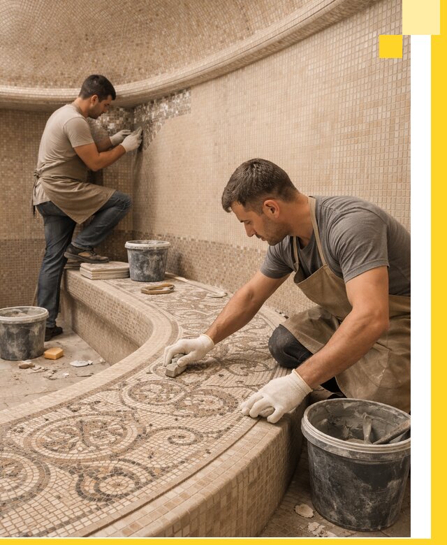 Плитка для хамама в Ногинске, укладка, подбор и поставка