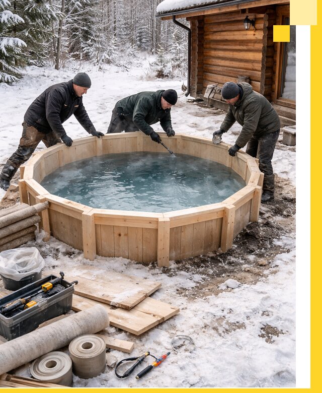 Изготовление и установка ледяных купелей под ключ в Ногинске