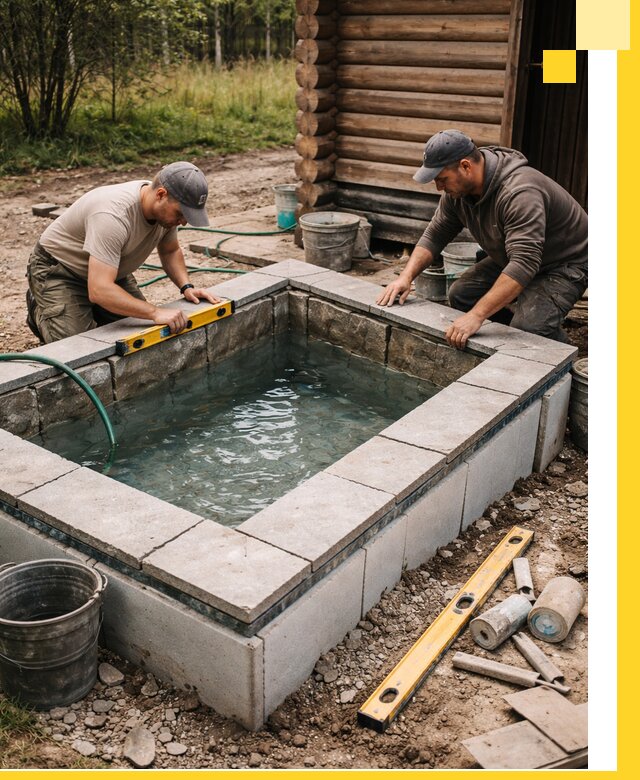 Изготовление и установка холодных купелей под ключ в Ногинске